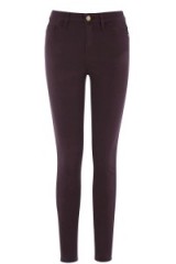 Warehouse signature skinny jean purple. Womens jeans / coloured denim / autumn-winter fashion / autumnal tones