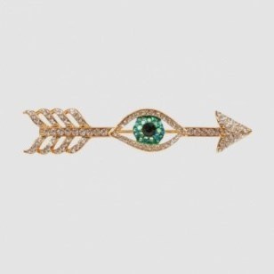 Butler & Wilson arrow & eye crystal brooch – fashion jewellery – brooches – crystals - flipped