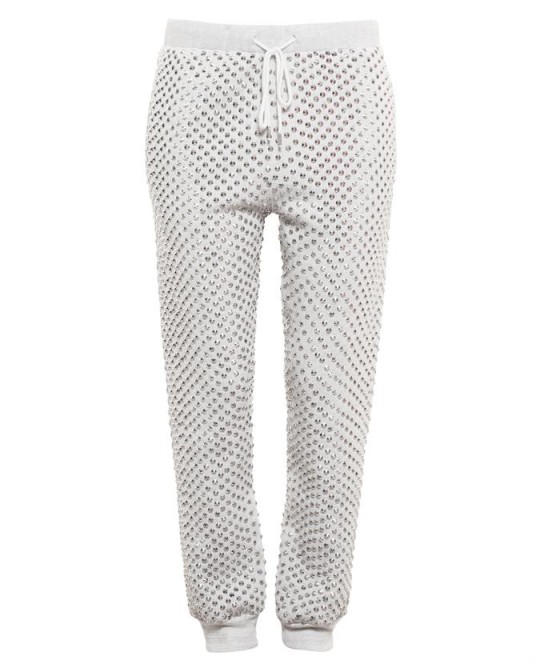 ASHISH Studded Joggers. Sports luxe | designer jogging bottoms | casual trousers | womens leisure fashion | stud embellished pants | studs