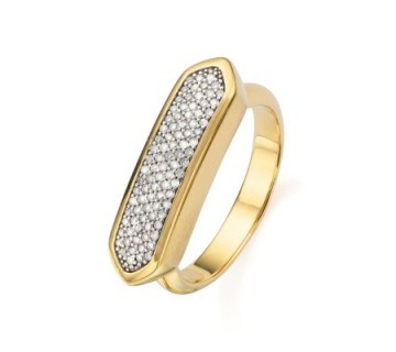 Baja Diamond Ring from Monica Vinader. Modern style jewellery | diamond | pavé diamond rings - flipped
