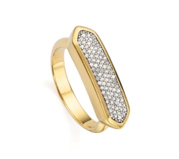 Baja Diamond Ring from Monica Vinader. Modern style jewellery | diamond | pavé diamond rings