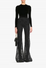 Balmain black lace flared pants – as worn by Emily Ratajkowski at the TargetStyle event in New York, 9 September 2015. Star style | what celebrities wear | flared trousers | celebrity fashion