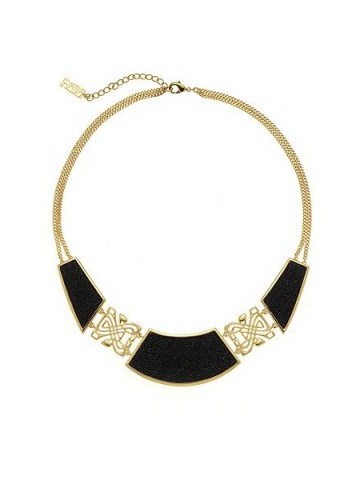 Biba black & gold statement necklace | occasion jewellery | swarovski crystal necklaces - flipped