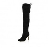 River Island over the knee heeled boots in black. Womens autumn – winter footwear / high heels
