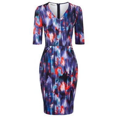 Damsel in a Dress Dalice print dress – as worn by Lorraine Kelly on This Morning, 9 September 2015. Celebrity fashion | day dresses | what celebrities wear - flipped