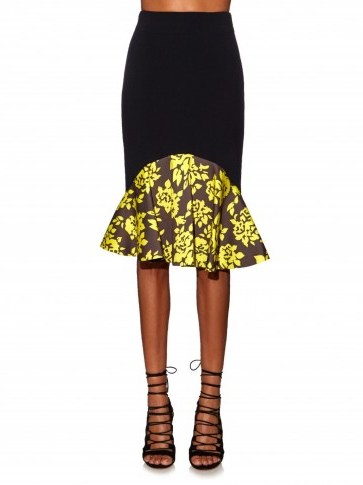 Mary Katrantzou Caladown Rosario-print peplum skirt ~ designer skirts ~ runway fashion ~ luxury clothing - flipped