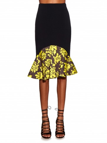 Mary Katrantzou Caladown Rosario-print peplum skirt ~ designer skirts ~ runway fashion ~ luxury clothing