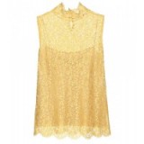 Luxury clothing ~ Acne Studios Chela lace top in yellow. designer tops ~ luxe style fashion