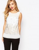 Coast Violetta Sequin Top in blush & silver. womens sleeveless tops | embellished party tops | occasion wear | going out fashion | sequins