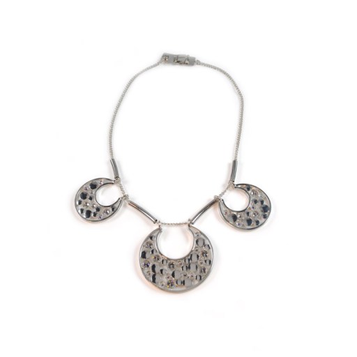 Crystal Crescent necklace from Rodrigo Otazu using Swarovski Crystals. Statement necklaces | fashion jewellery | contemporary style jewelry - flipped