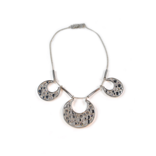 Crystal Crescent necklace from Rodrigo Otazu using Swarovski Crystals. Statement necklaces | fashion jewellery | contemporary style jewelry
