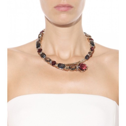 Roberto Cavalli crystal embellished necklace. Swarovski crystals – statement necklaces – designer costume jewellery – occasion jewelry