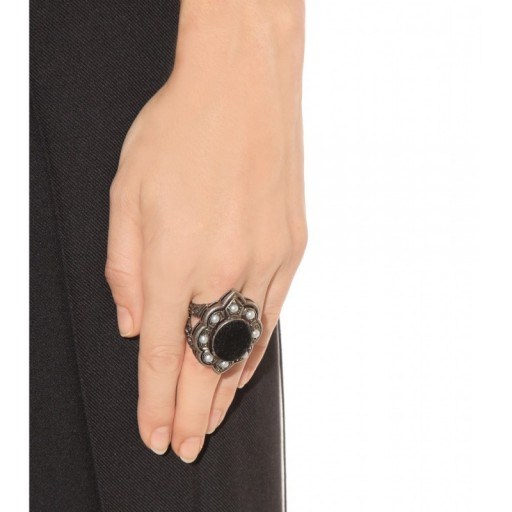 Gucci embellished ring. Statement rings – designer costume jewellery – bold fashion jewelry - flipped
