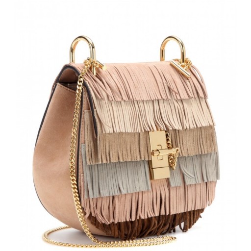 Luxe handbags ~ Chloe Drew fringed suede shoulder bag. Luxury bags ~ designer accessories
