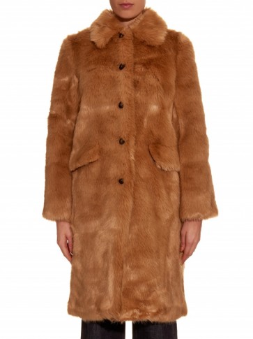 TRADEMARK Faux-fur long coat. Teddy bear coats | luxe style clothing | autumn/winter outerwear | designer fashion