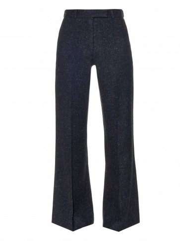 RAEY Flared-leg donegal-tweed trousers. Womens designer clothing | flares | autumn/winter fashion