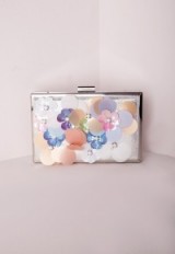Affordable luxe ~ Missguided flower applique box clutch ~ luxury looks ~ floral evening bags ~ going out accessories ~ party handbags