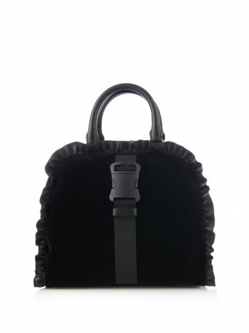 CHRISTOPHER KANE Frill velvet and leather tote. Designer bags | luxury handbags | luxe style - flipped