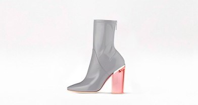Dior Grey Patent Ankle Boot. Kylie Jenner style / designer boots - flipped