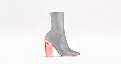 Dior Grey Patent Ankle Boot. Kylie Jenner style / designer boots