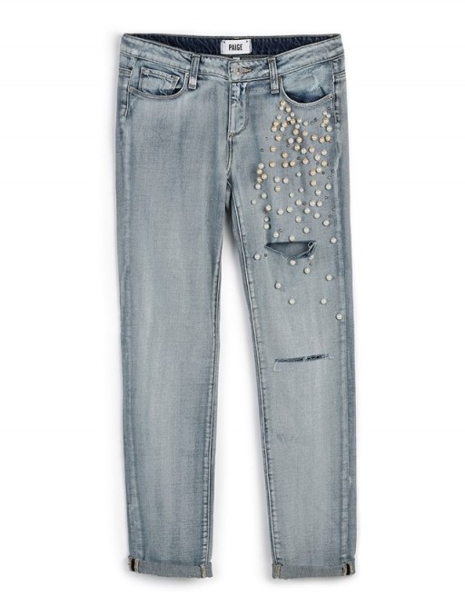 Paige Jimmy Jimmy Skinny – Dolly Embellished jean. Light blue denim jeans | womens casual fashion | destroyed style | ripped