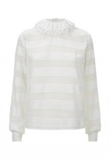 Oxygen Boutique – RELATED Karina Blouse in white. Ruffle neck blouses | long sleeved tops | womens fashion  # - flipped