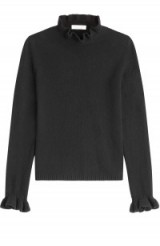 I love this black ruffle jumper from Philosophy di Lorenzo Serafini, it’s so chic! Stylish knitwear | designer jumpers | pretty sweaters | ruffled pullovers