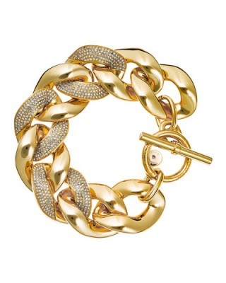 Pave link bracelet by Michael Kors. Make a statement | chunky bracelets | bold jewelry | designer fashion jewellery - flipped