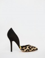 Miss KG Ashley pony effect leopard print shoes. Animal prints | high heels | going out | evening footwear | stiletto heeled pumps