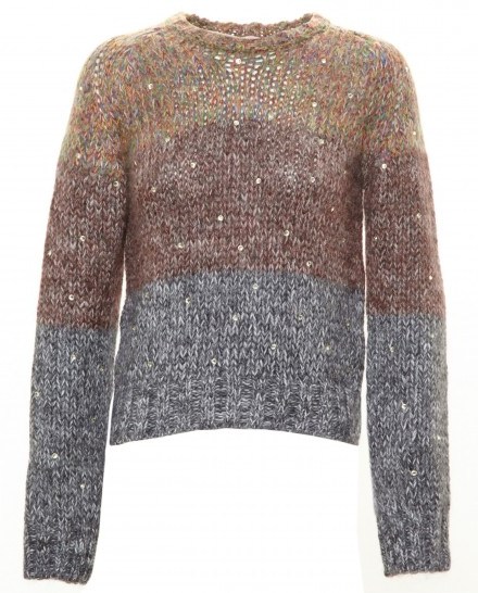 No21 Diamante Studded Knit. Multicoloured jumpers | designer knitwear | knitted fashion | embellished sweaters | womens winter knits - flipped
