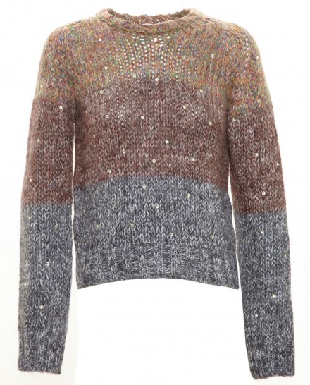 No21 Diamante Studded Knit. Multicoloured jumpers | designer knitwear | knitted fashion | embellished sweaters | womens winter knits