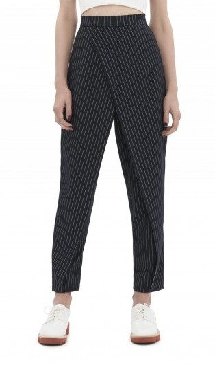 Solace London Novin Trousers Pinstripe – as worn by Kendall Jenner out in New York, 17 September 2015. Celebrity fashion | designer trousers | what celebrities wear | star style - flipped