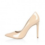 Nude pink patent leather court shoes from River Island. High heels / classic courts / womens shoes