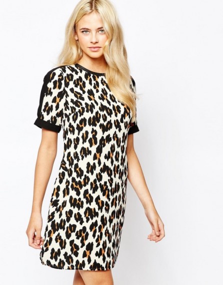 Oasis leopard print shift dress. Autumn/winter fashion | animal prints | day dresses | going out