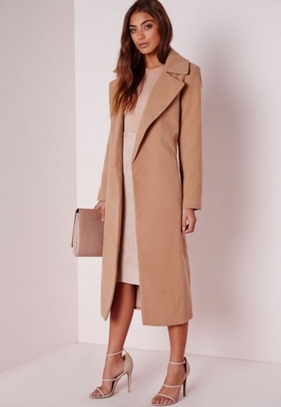Keep it classic with this Missguided oversized camel coat. womens outerwear – autumn / winter coats - flipped