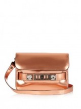 PROENZA SCHOULER PS11 Mini Metallic leather shoulder bag in bronze. luxe accessories ~ designer handbags ~ luxury bags
