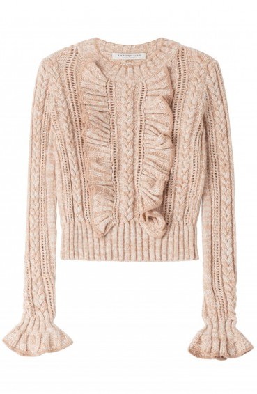 Ruffled jumper from Philosophy di Lorenzo Serafini. Designer knitwear | womens jumpers | knitted fashion | autumn / winter pullovers | pretty sweaters - flipped