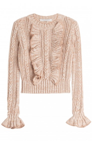 Ruffled jumper from Philosophy di Lorenzo Serafini. Designer knitwear | womens jumpers | knitted fashion | autumn / winter pullovers | pretty sweaters