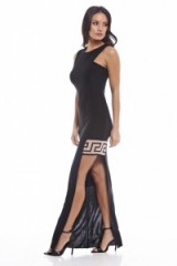Party glamour – AX Paris side split maxi dress in black. Evening dresses ~ party fashion ~ going out