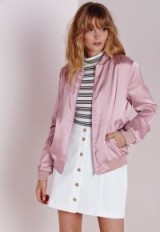 Casual luxe ~ Missguided mauve satin bomber jacket ~ luxury look ~ affordable fashion ~ womens jackets