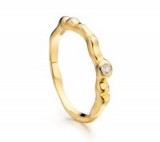 Love this cute Monica Vinader Siren Band with a tiny white topaz stone. Stacking rings | delicate jewellery