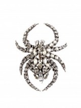 Make a style statement with this large Saint Laurent clear crystal spider brooch. Designer brooches – fashion jewellery