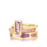 Astley Clarke SUM OF ALL PARTS PRISMIC RING STACK with Amethysts ~ purple gemstones ~ gemstone rings ~ jewellery