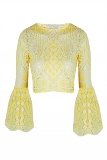 Oxygen Boutique – ALEXIS Vito Aurora Lace Crop Top. Cropped fashion | bell sleeved tops  #