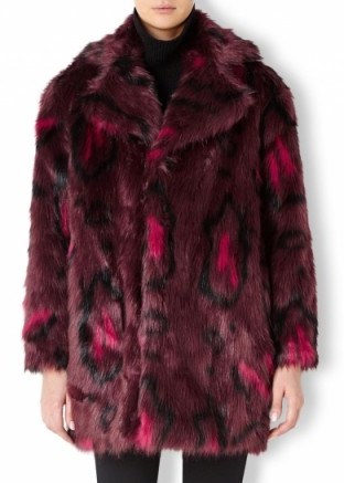KARL LAGERFELD Adrianna printed faux fur coat ~ dream coats ~ designer fashion - flipped