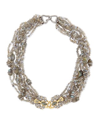 Alexis Bittar Double-Padlock Chunky Bib Necklace – statement jewellery | large collar necklaces