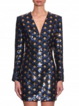 BALMAIN All-over sequined mini dress ~ embellished occasion dresses ~ designer clothes ~ luxury fashion