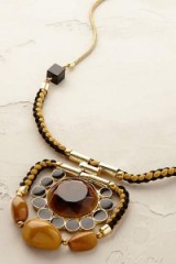 Luxe style fashion jewellery ~ BLANK amber pendant necklace. Luxury looking necklaces ~ large pendants