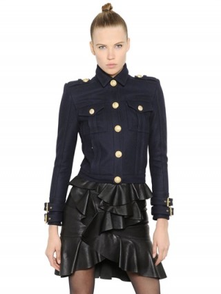 BALMAIN CROPPED WOOL JACKET ~ designer military jackets ~ luxury fashion