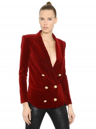 BALMAIN DOUBLE BREASTED JACKET red ~ designer jackets ~ luxury
